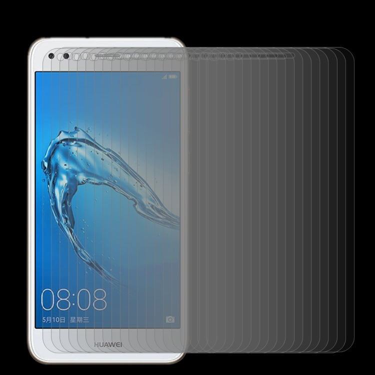 Stack of 100-pack tempered glass screen protectors for Huawei phone, curved