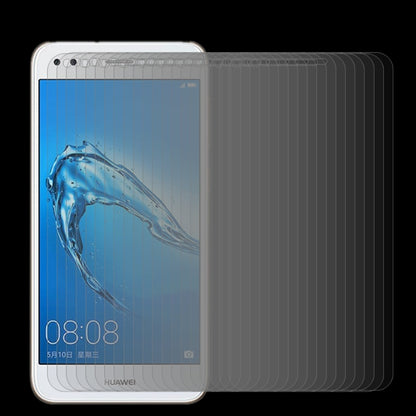 Stack of 100-pack tempered glass screen protectors for Huawei phone, curved