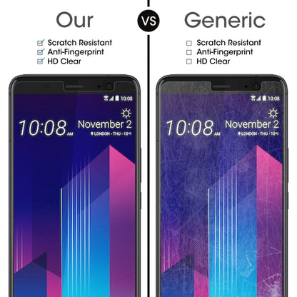 Tempered glass screen protector comparison on smartphone display, scratch resistant