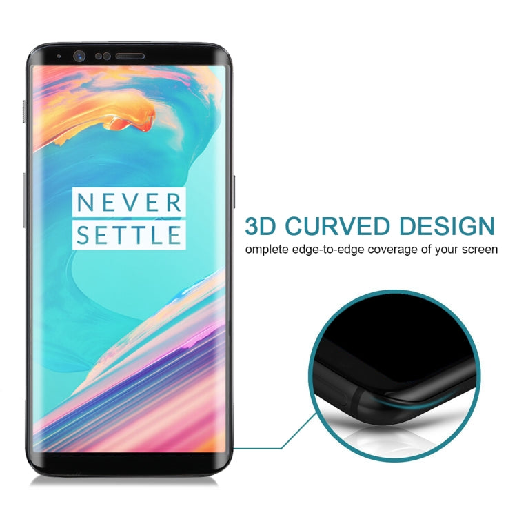3D curved tempered glass screen protector with edge-to-edge coverage for phone.