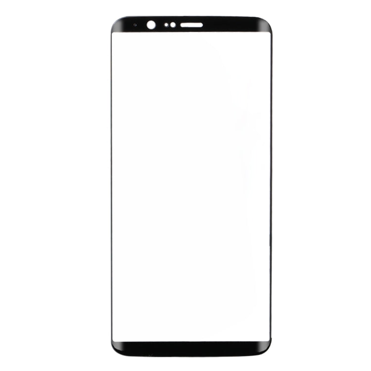 Clear tempered glass screen protector with curved edges for smartphone.