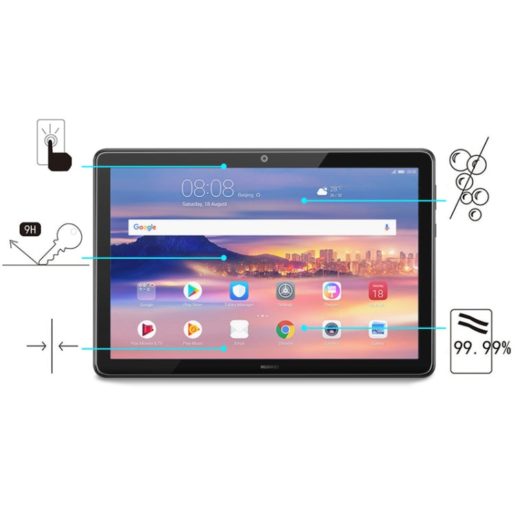 Tempered glass screen protector film with 9H hardness and full-screen coverage diagram