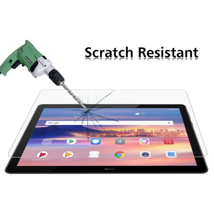 Scratch-resistant tempered glass screen protector film with impact stress on tablet screen