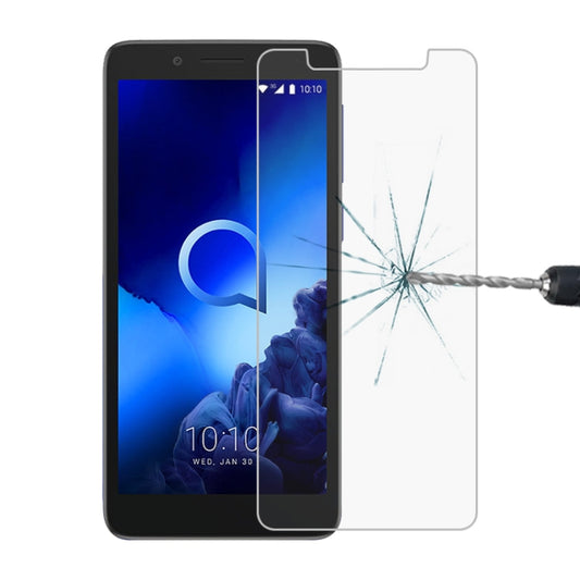 Tempered glass screen protector film for a phone, clear, covers front display area