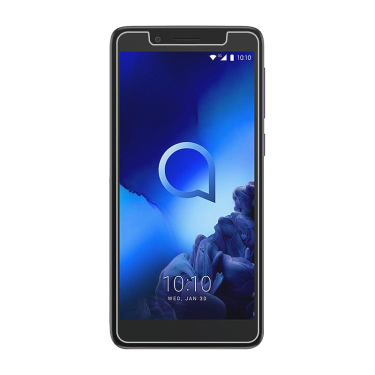 Tempered glass screen protector for a phone screen, clear, flat fit over display