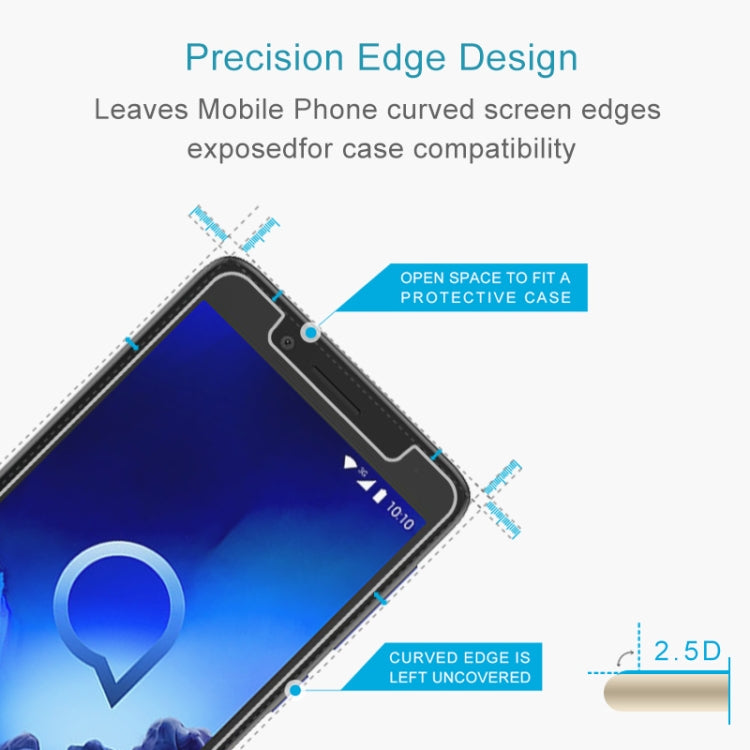 Tempered glass screen protector with 2.5D curved edge for phone display coverage