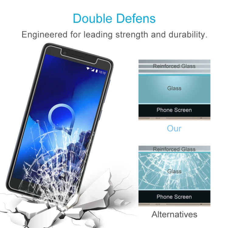 Tempered glass screen protector showing reinforced glass and phone screen layers