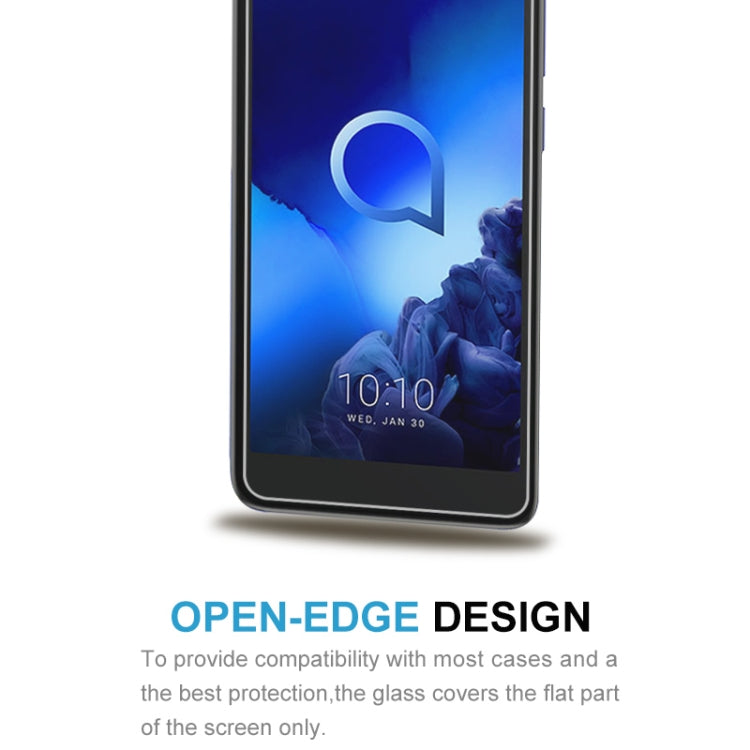 Tempered glass screen protector film for phone screen, open-edge design, clear