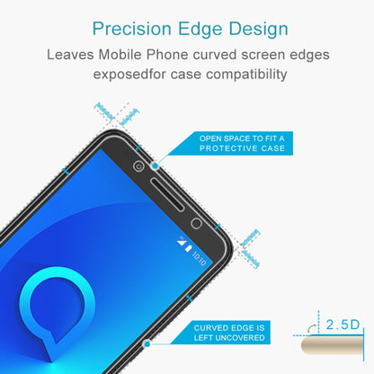 2.5D non-full screen tempered glass protector with curved edge and uncovered area