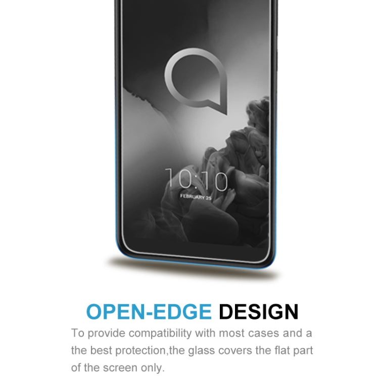 Non-full tempered glass screen protector with open-edge design for flat coverage