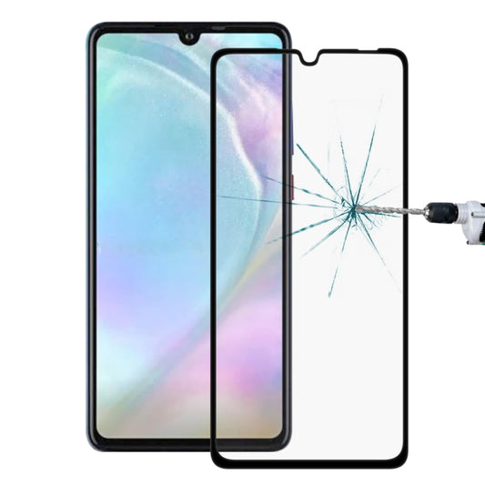 Full screen tempered glass screen protector for Huawei P30 Lite, black frame