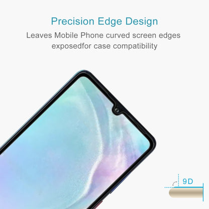 Tempered glass screen protector with curved edges for Huawei P30 Lite, black