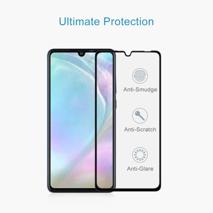 Full screen tempered glass screen protector set for Huawei P30 Lite, black
