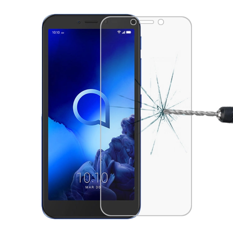 Tempered glass screen protector film for Alcatel U5, clear 2.5D curved edges