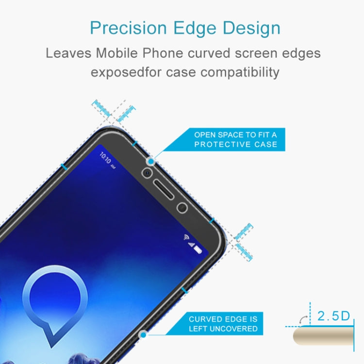 Tempered glass screen protector with 2.5D curved edge design for phone screens