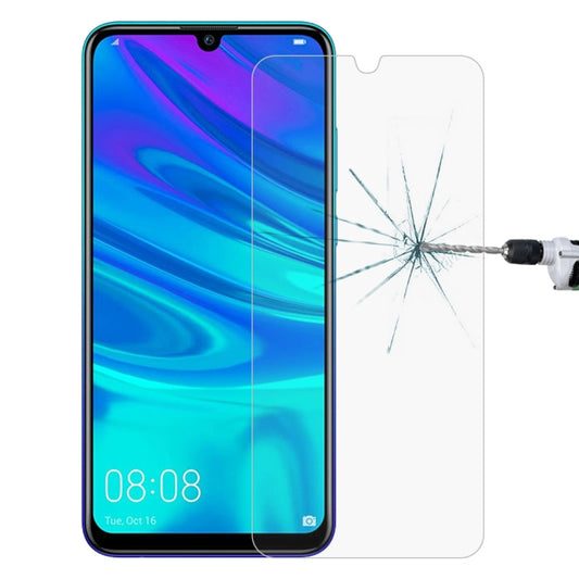 Tempered glass screen protector film for a smartphone, clear with rounded corners