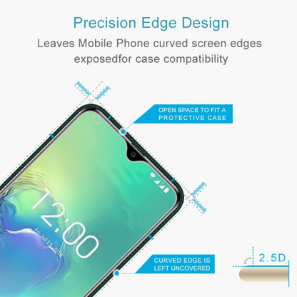2.5D tempered glass screen protector with left uncovered curved edge for case fit