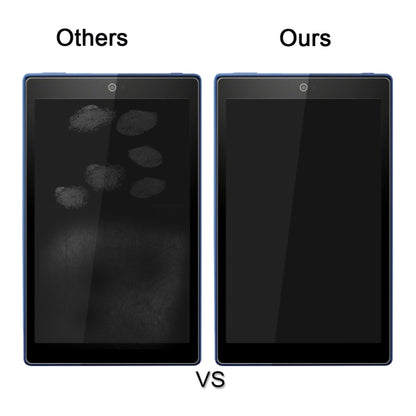Tempered glass screen protector film vs matte screen protection on a tablet.