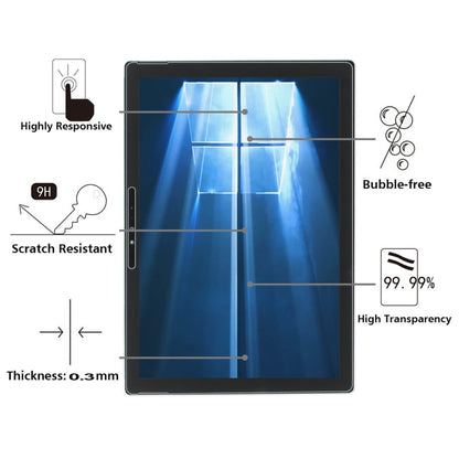 9H tempered glass screen protector film for Surface Pro 4, bubble-free design