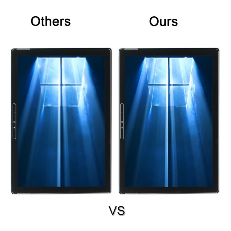 Tempered glass screen protector comparison showing clearer screen under protection
