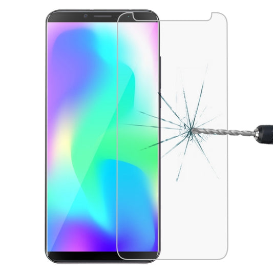 Clear 2.5D tempered glass screen protector with curved edges and top cutout