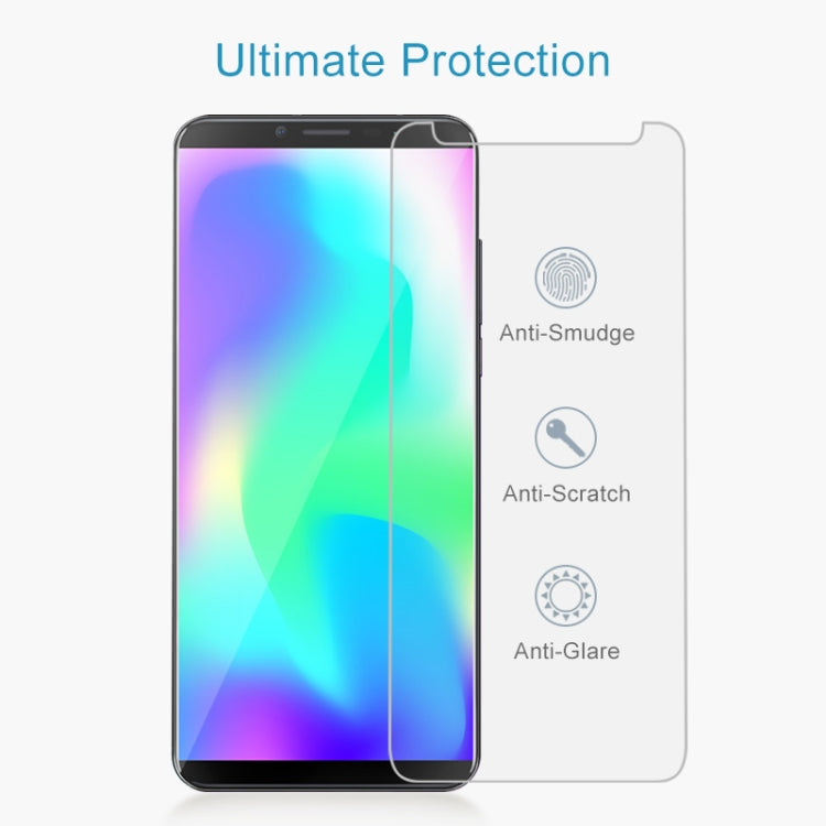 Tempered glass screen protector film for phone with anti-smudge and anti-scratch icons