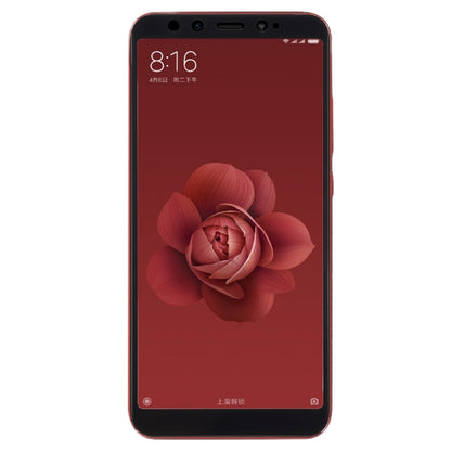 Black full-screen tempered glass screen protector film for Mi 6X, 2.5D, front view
