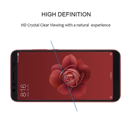 Black 2.5D tempered glass screen protector film for Mi 6X, smooth full coverage