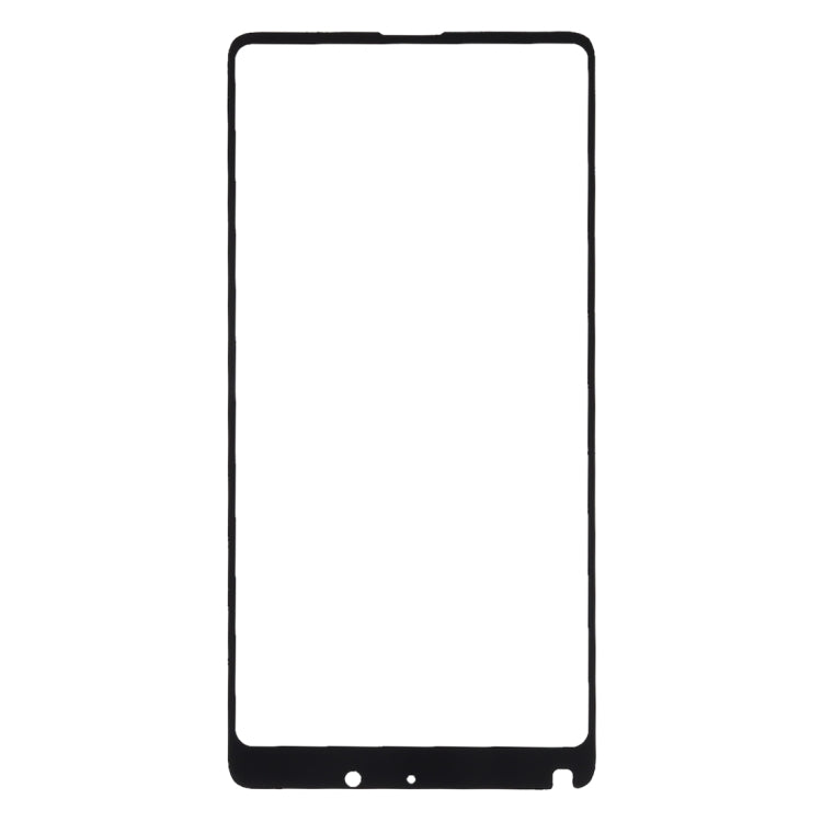 Tempered glass screen protector film with black cutout for phone buttons