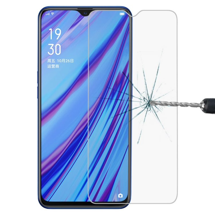 OPPO tempered glass screen protector, showing shatter resistance on a damaged screen