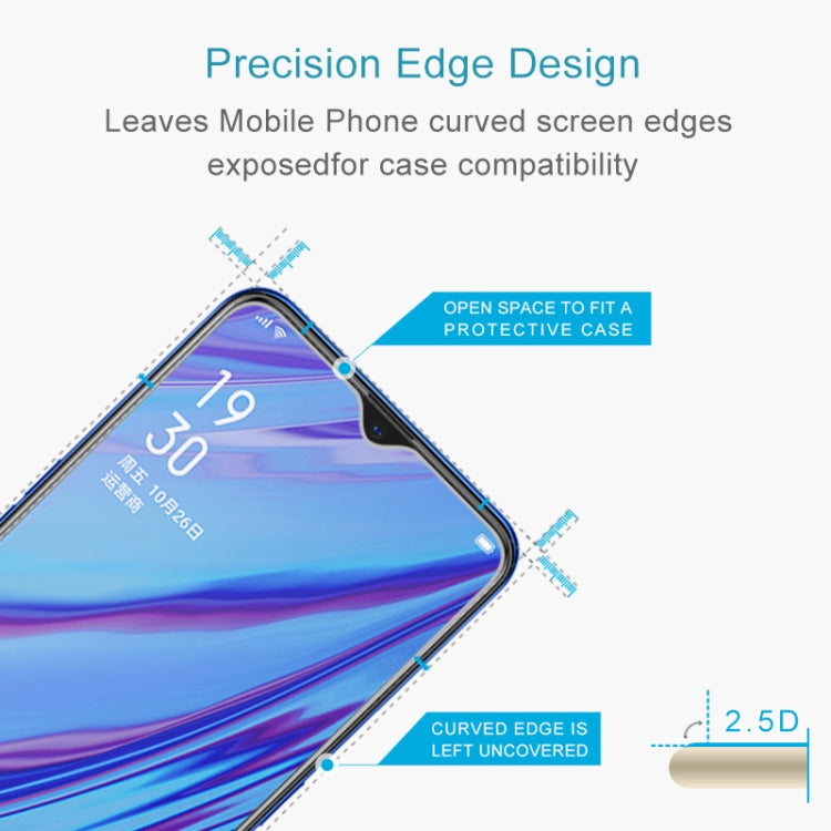 Curved-edge tempered glass screen protector with open-space for compatible phone cases