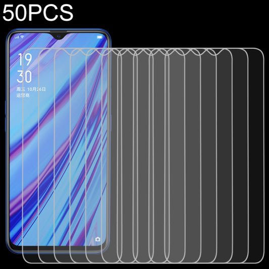 Set of tempered glass screen protectors for smartphone screens, 50-pack
