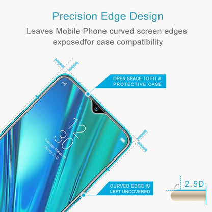 Tempered glass screen protector with curved edges for smartphone case compatibility.