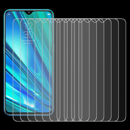 Pack of 10 clear tempered glass screen protectors with 2.5D curved edges