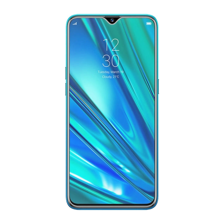 Tempered glass screen protector film for OPPO Realme 5 Pro on a phone display