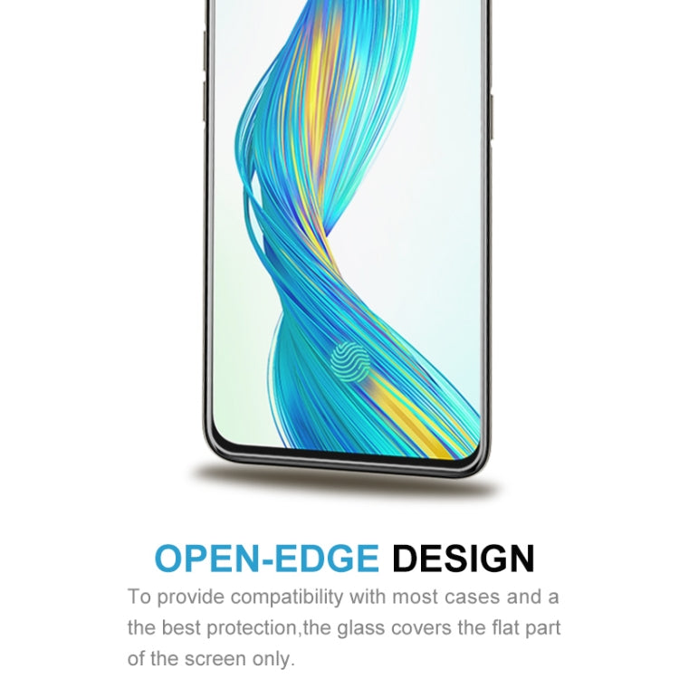 Tempered glass screen protector film with open-edge design for smartphone