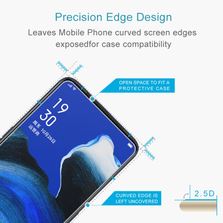 Curved-edge tempered glass screen protector film with cut corner design