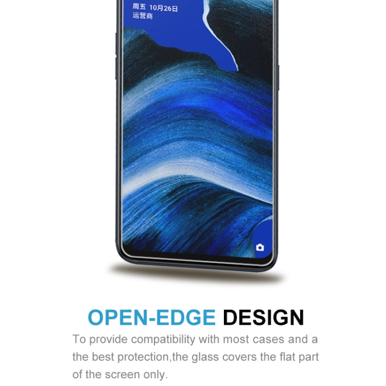 Smartphone front with open-edge tempered glass screen protector design