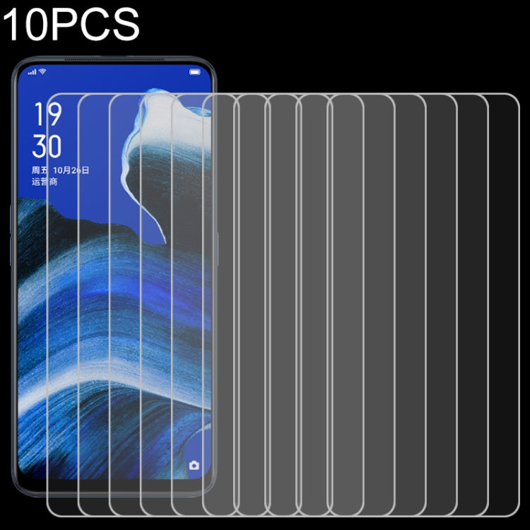 10-pack tempered glass screen protectors for OPPO Reno2 Z, 2.5D curved edge