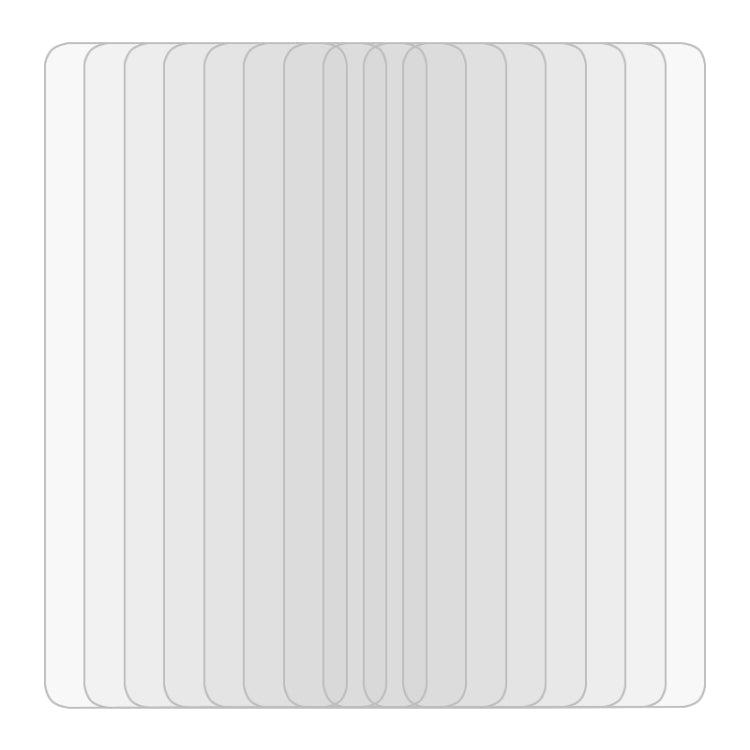 10-pack tempered glass screen protector sheets, clear 2.5D curved-edge design