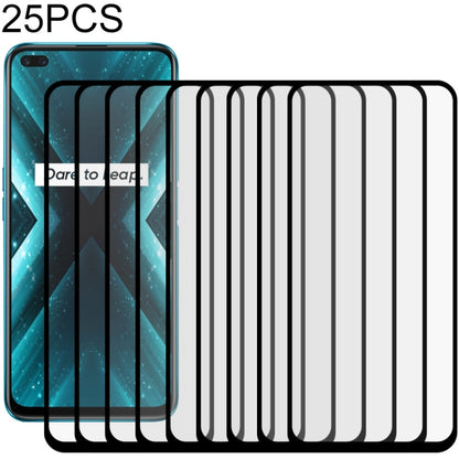 25 PCS full-screen tempered glass screen protectors for OPPO Realme X3