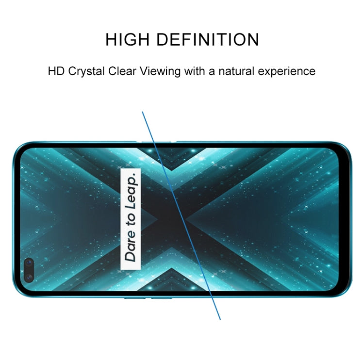 Curved full-screen tempered glass protector for OPPO Realme X3, clear HD