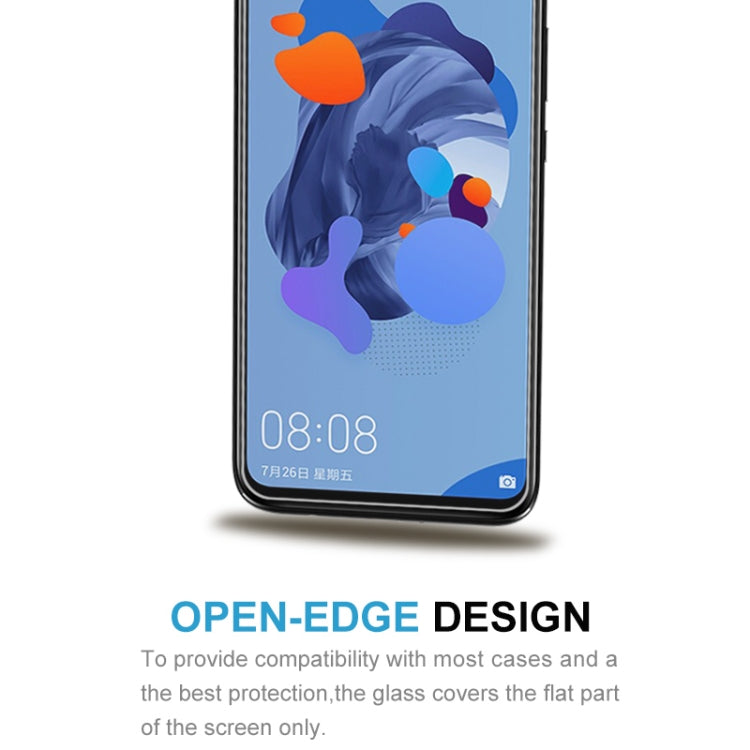 Front-mounted tempered glass screen protector showing full display coverage