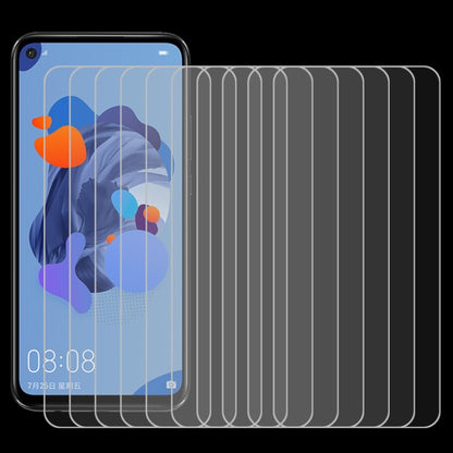 Pack of 10 tempered glass screen protectors for smartphone display protection