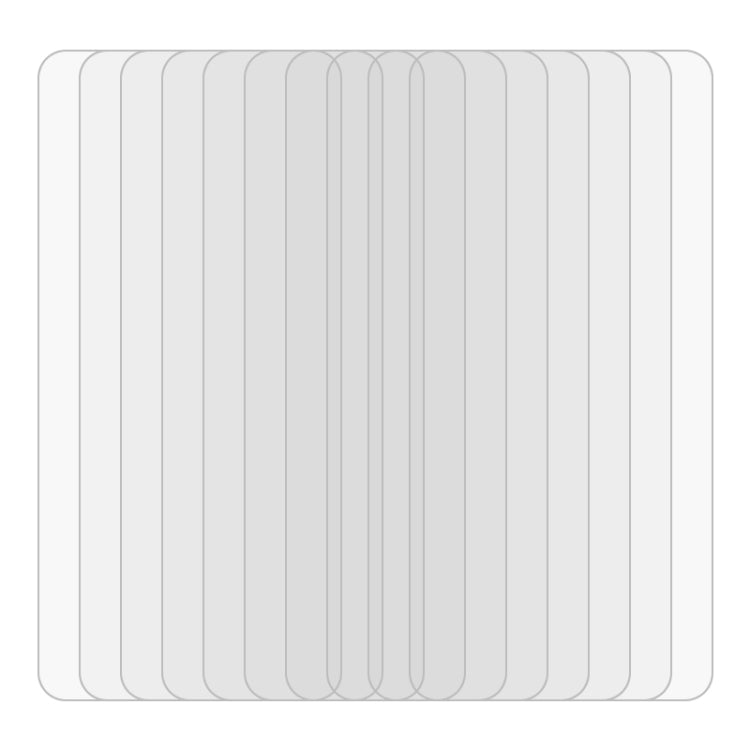 Tempered glass screen protector films, 10-pack, clear 2.5D rounded edges