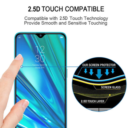 2.5D touch compatible tempered glass screen protector with hand pressing the display