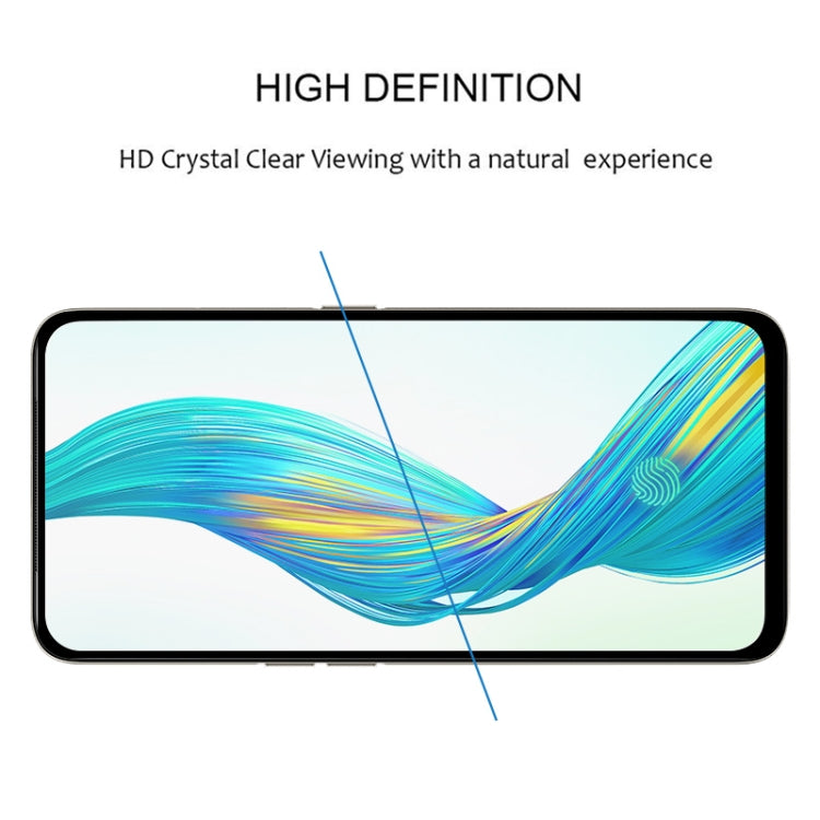 Tempered glass screen protector with clear HD view and rounded edges