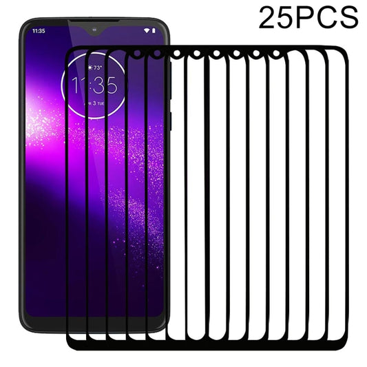 Full-screen tempered glass screen protector film set, clear, with adhesive backing (25 pcs).
