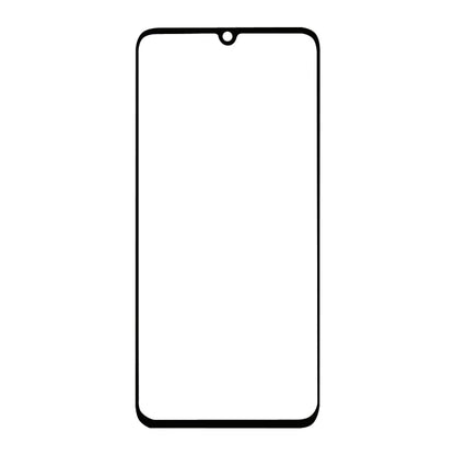 Tempered glass screen protector sheet for a smartphone, black-edged cutout