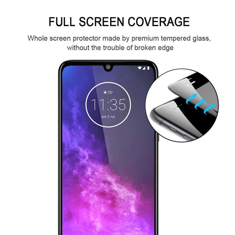 Tempered glass screen protector for smartphone, showing full-screen coverage overlay